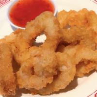 Fried Calamari · Calamari lightly battered served with sweet chilly sauce.