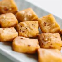 Tofu Chaun'R Skewers · Spicy, gluten free.