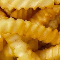 Crinkle Cut Fries · Fresh Idaho potatoes cut to order and dropped in the fryer to a beautiful, crunchy golden br...