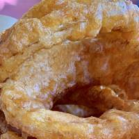Barn Onion Rings · Thick sliced fresh onions cut to order, hand tossed in our beer batter and deep fried to a g...
