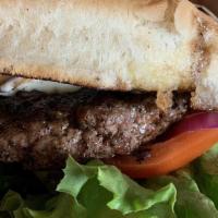 Swiss Mushroom · Over 1/3 lb fresh beef patty with swiss cheese, grilled mushrooms, lettuce, tomatoes, pickle...