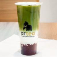 Red Bean Matcha Latte · A timeless classic, the subtle sweetness of red bean is the perfect compliment to the richne...