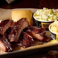 Half Rack Pork Rib Plate · Slow-smoked and rubbed with our Dickey's rib rub, served with 2 sides and a roll