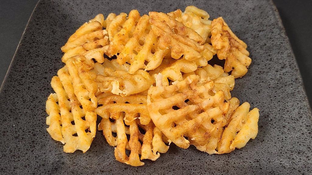 Waffle Fries  · House-made waffle fries. Yes, we cut these by hand, from scratch!