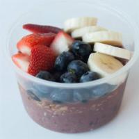 Vitality Bowl · Granola, strawberries, blueberries, bananas, honey