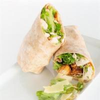 Chicken Caesar Wrap · Fresh chopped romaine, oven roasted chicken, shaved parmesan, Lilli’s Montreal croutons, egg...