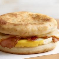 Breakfast Sammy · Flatbread sandwiches featuring fresh-cracked egg, melted Muenster and your choice of breakfa...