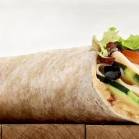 Mediterranean Wrap · Oven Roasted Turkey, Hummus, Italian Olive Mix, Cucumbers, Red Onion rings, and Field Greens...