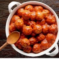 Meatballs In Marinara (20) · New and appetizing for your event! 30 beef & pork meatballs tossed then baked in our family-...