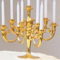 Luxury Candelabra(Metallic Gold) · Include 9ea white candles & 10ea gold candles