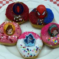 Character Donuts · avengers, batman, disney princess, mermaid,