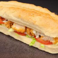 Chicken Tender Sub · Chunks of fried, breaded Chicken tenders, and Cheddar cheese. Served on a bed of crisp icebe...