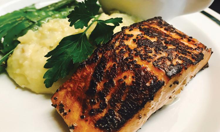 Children'S Salmon · Pan-seared Atlantic salmon. served with choice of two sides