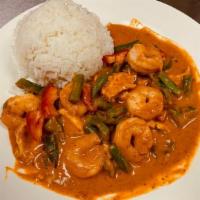 Panang Curry · Spicy and gluten free. Most popular curry in Thailand. Flavors of all curries are flawlessly...