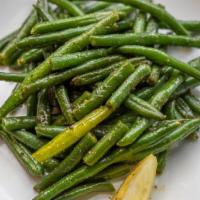Fresh Seasoned Green Beans · Butter garlic goodness!