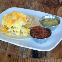 1 Breakfast Taco · With hashbrowns, scrambled eggs and cheese