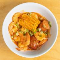 Business Boil · We did the work for you! 1/2 lb of peeled shrimp, sausage, corn and potato. Pick a Sauce and...