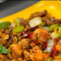 Kung Pao Shrimp · Hot & spicy.