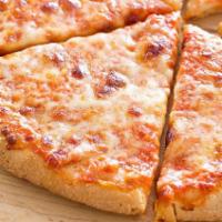 Gluten Free Cheese Pizza · Available in one size (14 