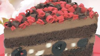 Black Cherry Chocolate Cake · Belgian Chocolate Mousse, Black Amarena Cherries and Meringue