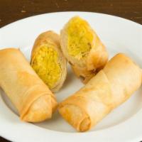 Vegetable Egg Roll (2) · These homemade vegetable egg rolls are stuffed full of cabbage, and more.