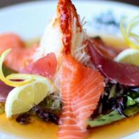 Sashimi Salad · There may be small bones in some fresh fish. We are not responsible for an individual's alle...