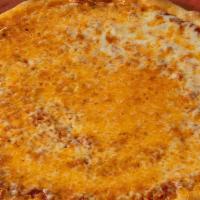 Formaggio · Pizza sauce, mozzarella.

Contains: allium & garlic, dairy, gluten, nightshade, tree nut