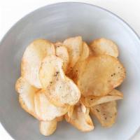 Chips · Home made potato chips in the following flavors: Parmesan / Salt and Pepper / Regular