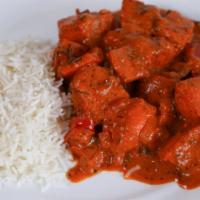 Chicken Masala - Oo · Boneless chicken tikka cooked in house special masala with sliced onions, tomatoes, ginger a...