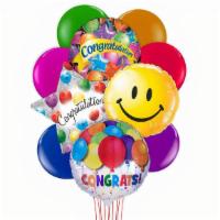 Congrats Balloon Bouquet · Includes 4 Mylar balloons 18” and 6 latex balloons 12”
Balloons may differ based on inventor...