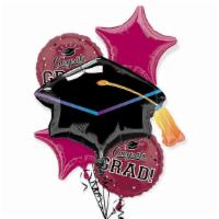 Grad Balloon Bouquet 3 · Bouquet includes one large balloon and 4 regular size balloons.