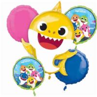 Bouquet Baby Shark · Baby Shark bouquet includes one large balloon and 4 regular size balloons.