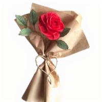Single Rose In Special Wrap · Single red rise in a special wrap