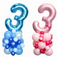Designer Balloon Column · Short balloon column aprox 4-5 ft with Number topper
please select number and number color f...