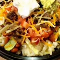 Sofia'S Bowl  · Our delicious protein bowls served with brown rice, pinto beans, lettuce, pico de gallo, che...