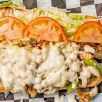 Chicken Philly · Chicken, grilled onion, grilled bell peppers, Provolone cheese, mayonnaise, ranch, lettuce, ...