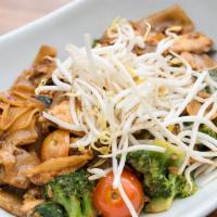 Chicken & Broccoli Noodles / Pad See Ew · Wok-seared fresh flat jasmine rice noodles in a sweet soy, with chicken, farm fresh egg and ...