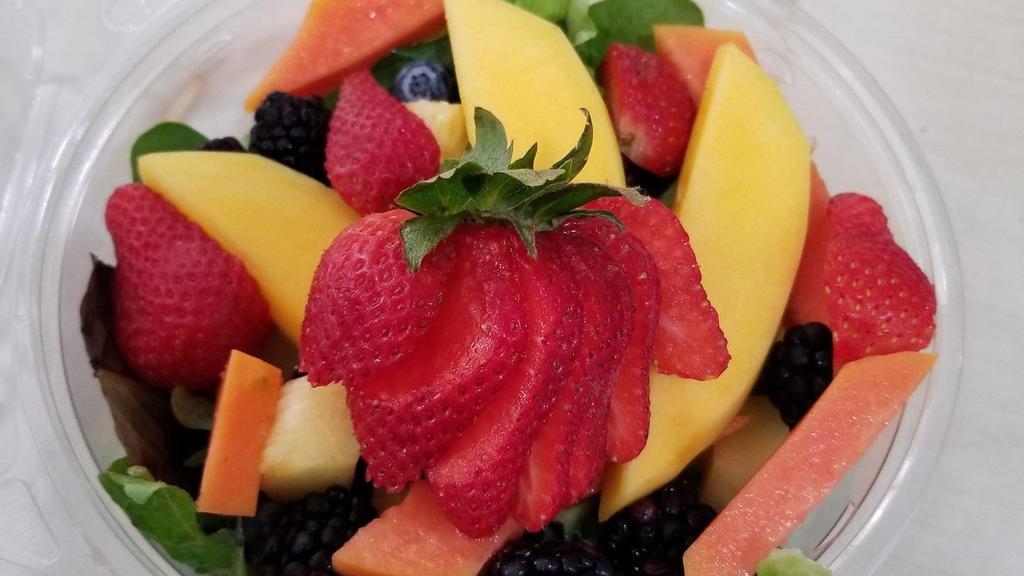 Very Berry Fruit Salad · Spring Mix with all our fresh berries. Blackberries, Blueberries, Strawberries and Raspberries