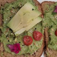 Avocado Toast · Avocado, Fresh Parsley, and Chives, Sprinkled with Himalayan Sea Salt. Add any Veggies or Ch...