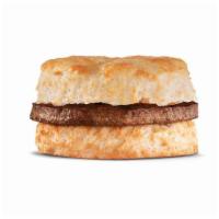 Sausage Biscuit · A sizzling sausage patty on a freshly-baked made from Scratch Biscuit™.