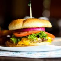 Delaney'S Cheeseburger · A handcrafted ½ pound all Angus beef patty seared with our pub seasoning. Topped with melted...