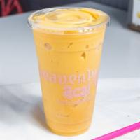 Mango Tango · Mango, pineapple, banana, housemade cashew milk, honey.