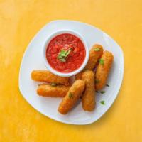 Crave Mozzarella Sticks · (5Pcs) Cheese coated in breadcrumbs then deep fried until golden brown and crispy served wit...