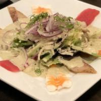 Rainbow Salad · 10 pieces assorted fish with mixed greens (sweet ponzu).