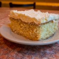 Pastel Tres Leches · Mexico City sponge cake with three-milk topping.