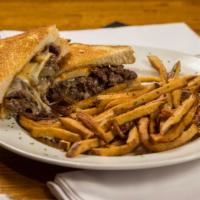 Back 9 Patty Melt · Hamburger, Onions, Swiss Cheese with our Secret Sauce served on Texas Toast.
