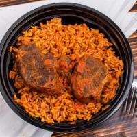 Jollof Rice With 2 Beefs · With 2 beefs