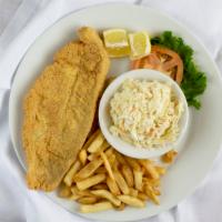 Fried Catfish Platter · With fries and slaw. Cajun Seasoning available upon request.