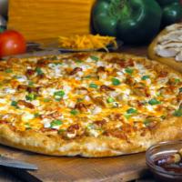 Bbq Chicken · Savor the flavor of this tasty BBQ pizza that only MrJims.Pizza can deliver. Smokey BBQ sauc...