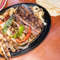 Fajitas Mexicana  For 2 · One pound of chicken, steak, vegie or Acapulco shrimp (packaged in one container)     sides ...